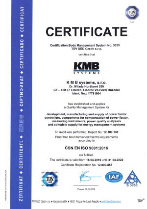 ISO certificate EN